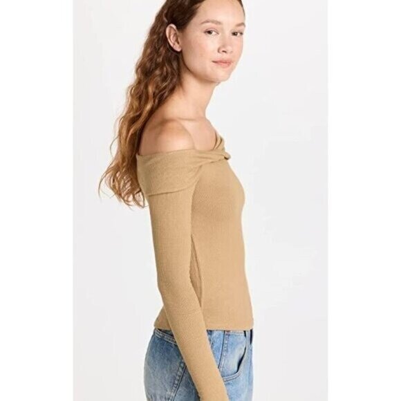 Free People Women's Addie Layering Top, Winter Wheat, Tan, Size: Small NWT - Picture 5 of 7